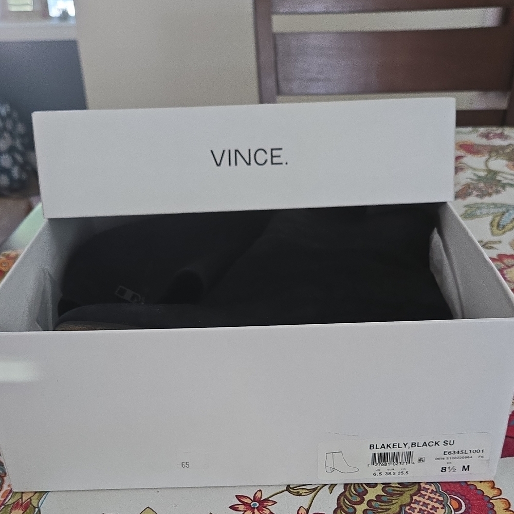 Vince Blakely Black Suede Boots